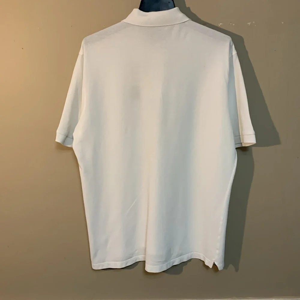 VTG Burberrys Men’s Crested White Polo Short Sleeve Shirt Classic Cotton XL